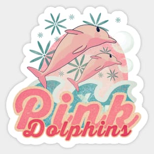 Pink dolphins Sticker